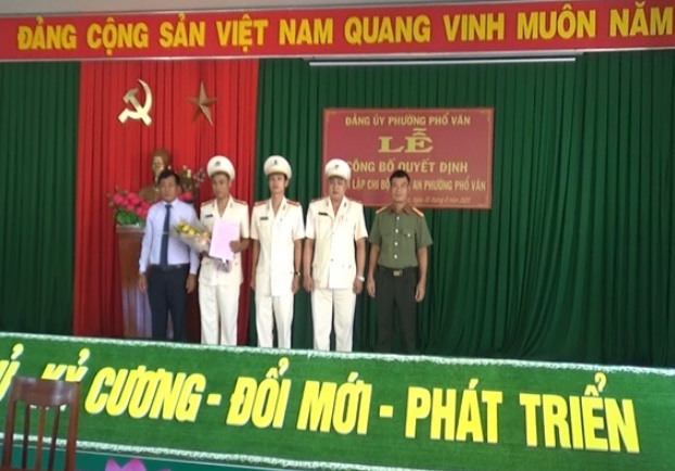 Thành lập Chi bộ Công an phường Phổ Văn